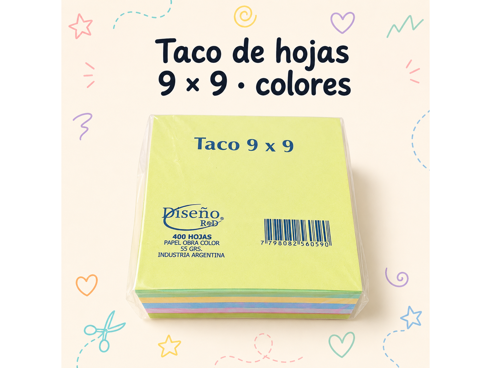 Taco de Colores 9x9 x400 hojas