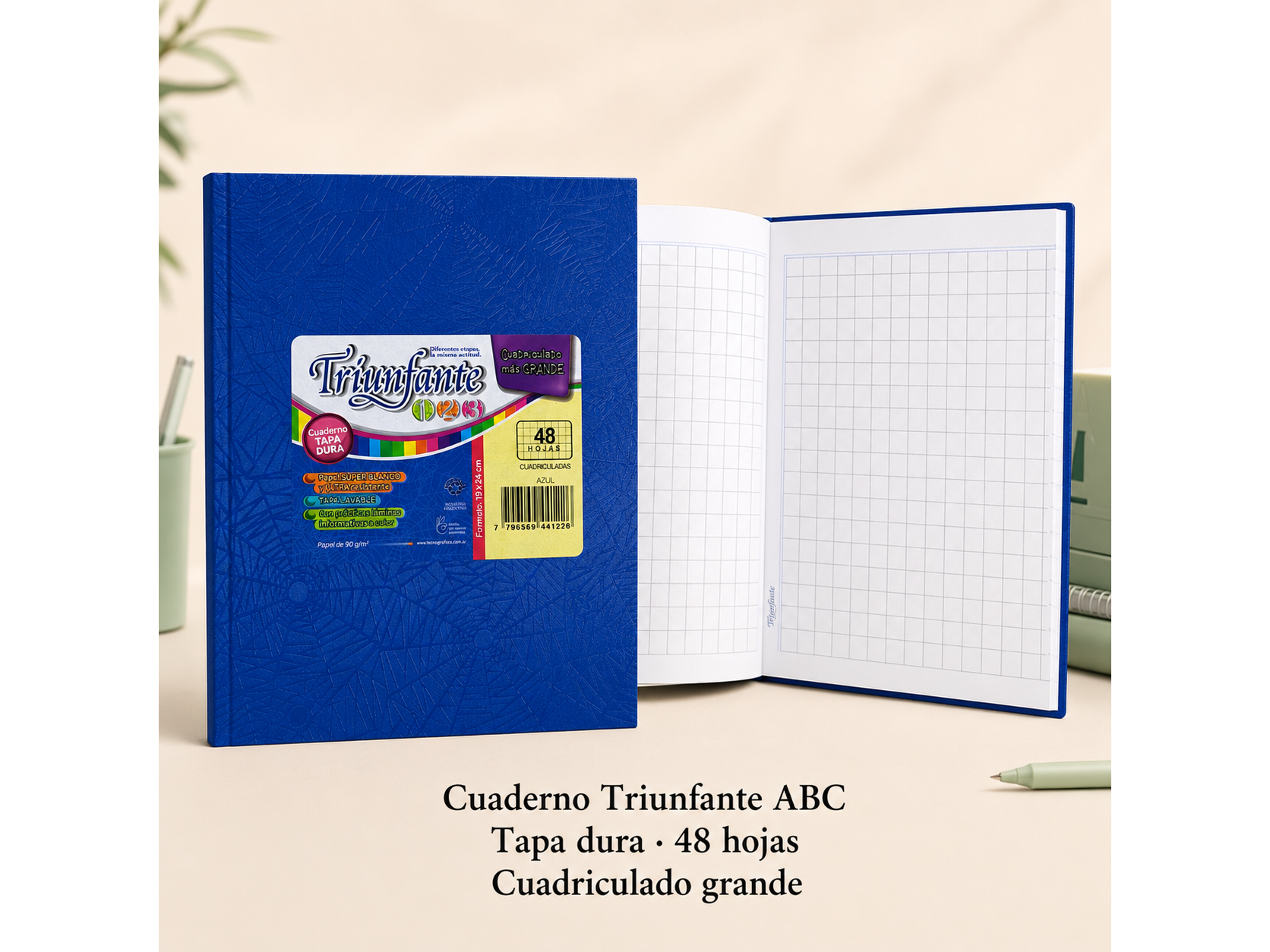 Cuaderno Triunfante ABC Cuadriculado Más Grande