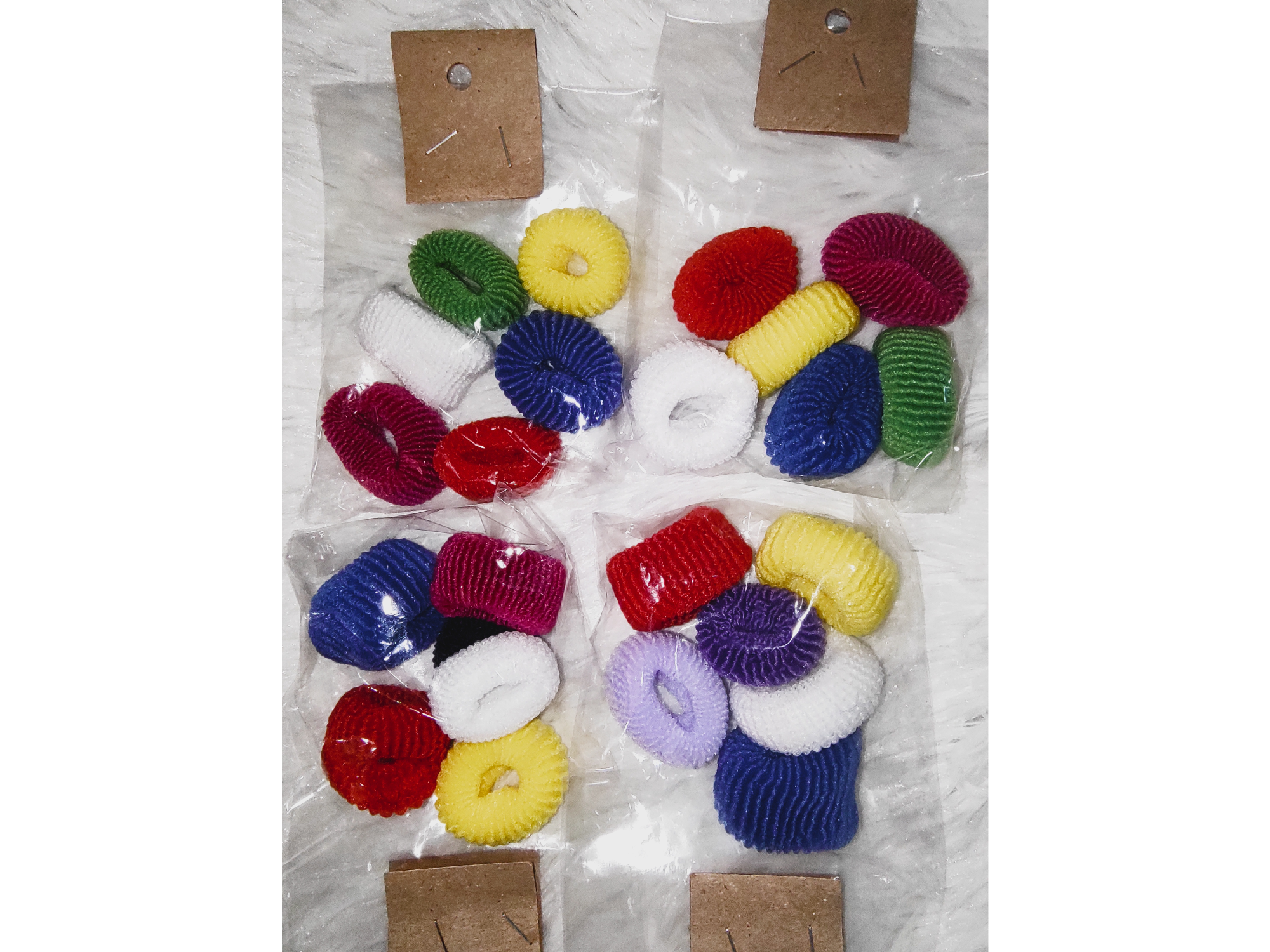 Set x6 colitas de colores gruesas minis