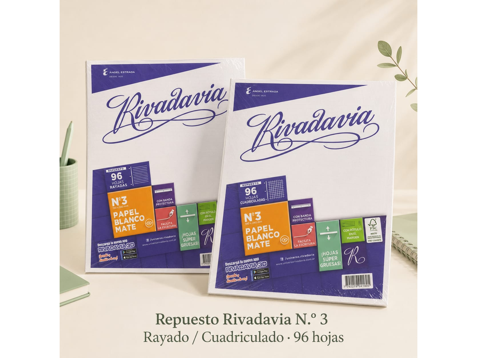 Repuesto Rivadavia N.º 3 – 96 hojas