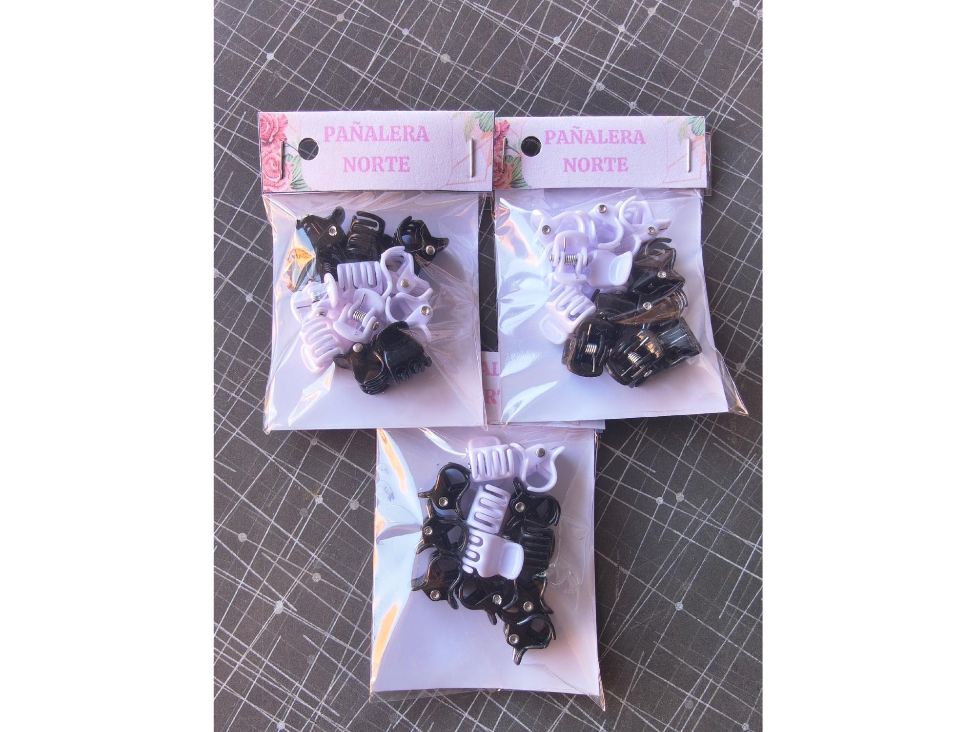 Hebillas Minis x12u. Blanco y Negro