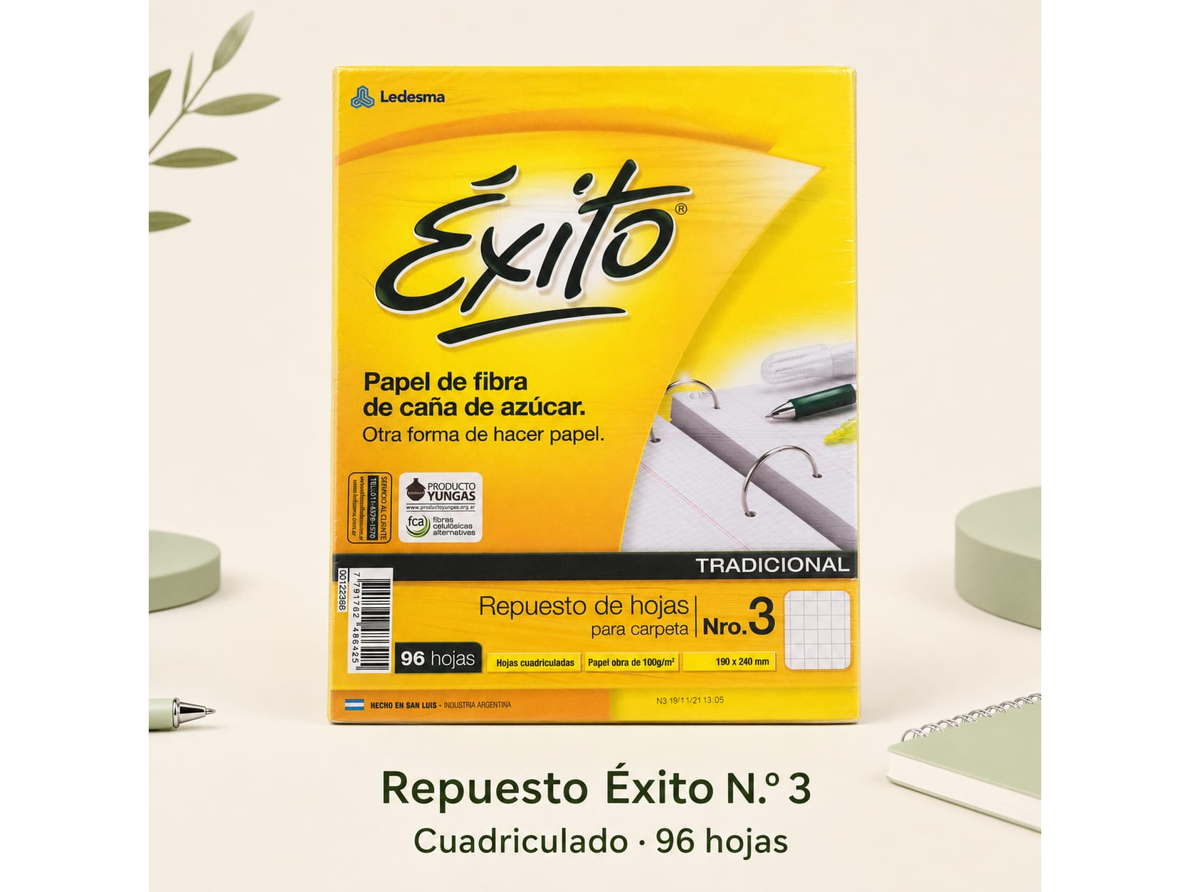 Repuesto Éxito N.º 3 – 96 hojas