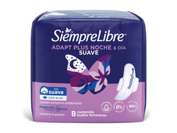 Toallitas Nocturnas Siempre Libre Adapt Plus x8u