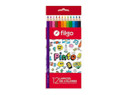 Lápices de Colores FILGO Largos x12u