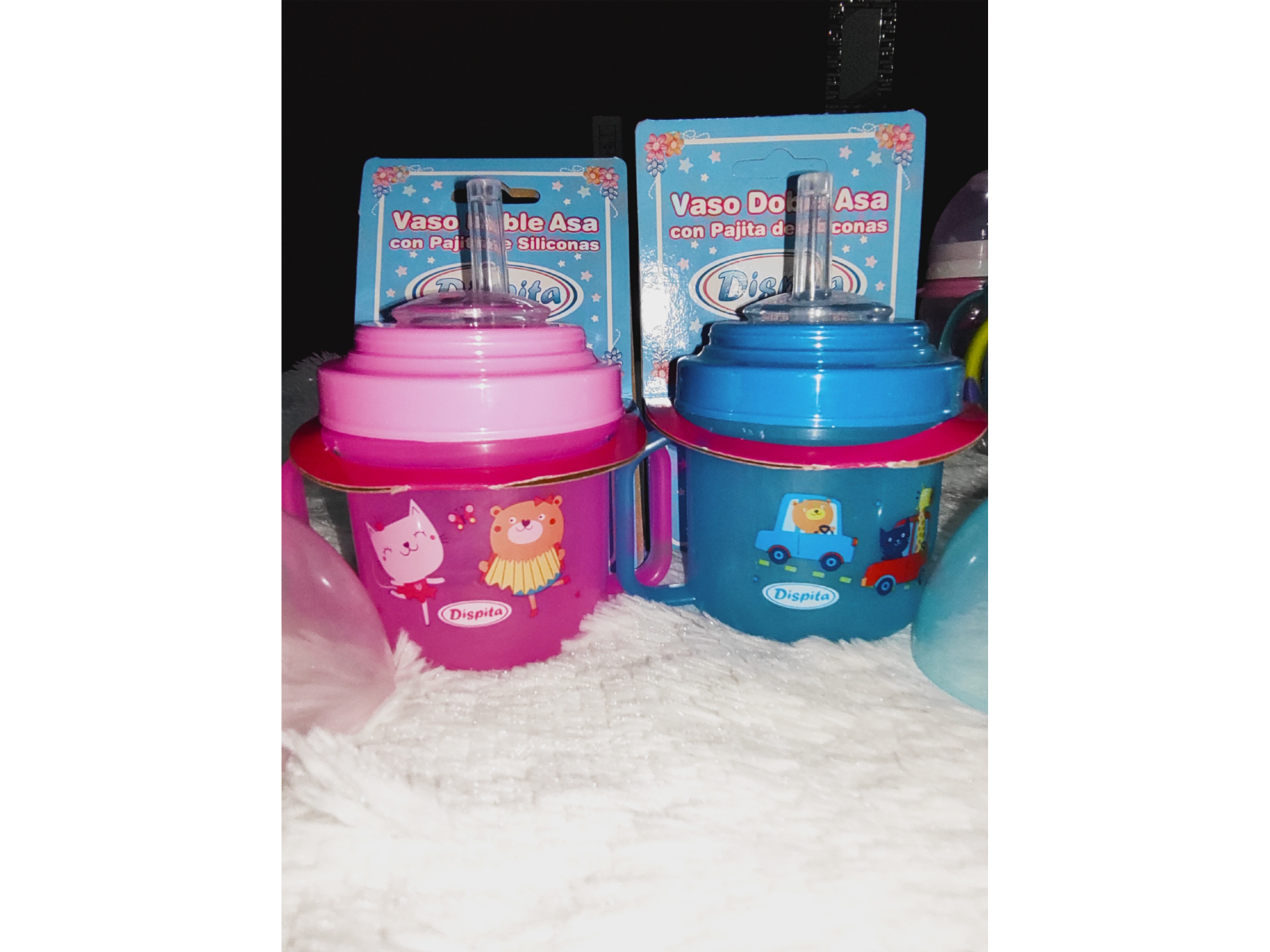Vaso Con dos Asas con Sorbete de Siliconas
