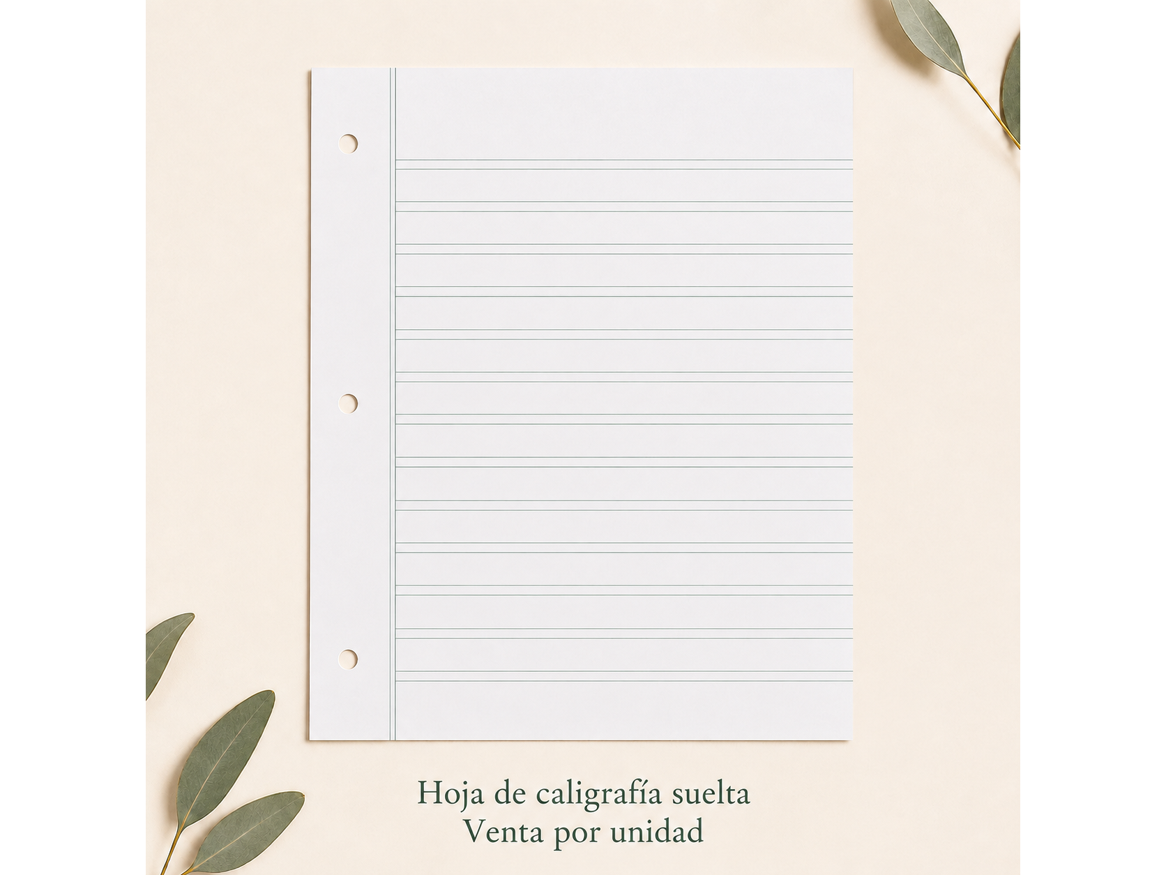 Hoja de caligrafía suelta