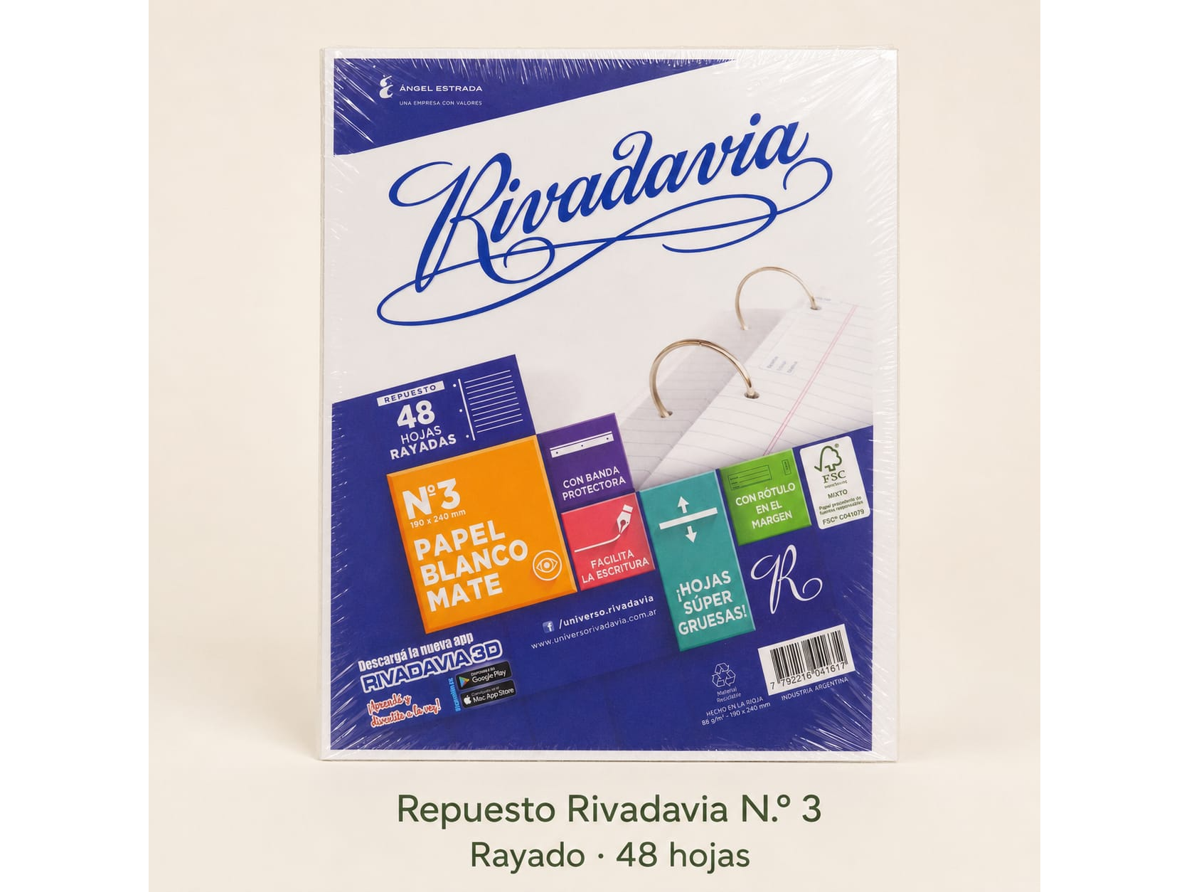 Repuesto Rivadavia N.º 3 – 48 hojas