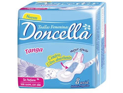 Toallitas CON alas Tanga Doncella x8u