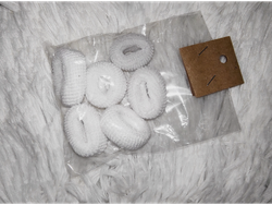 Set x6 colitas gruesas blancas minis