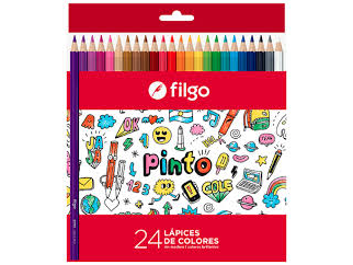 Lápices de Colores FILGO Largos x24u