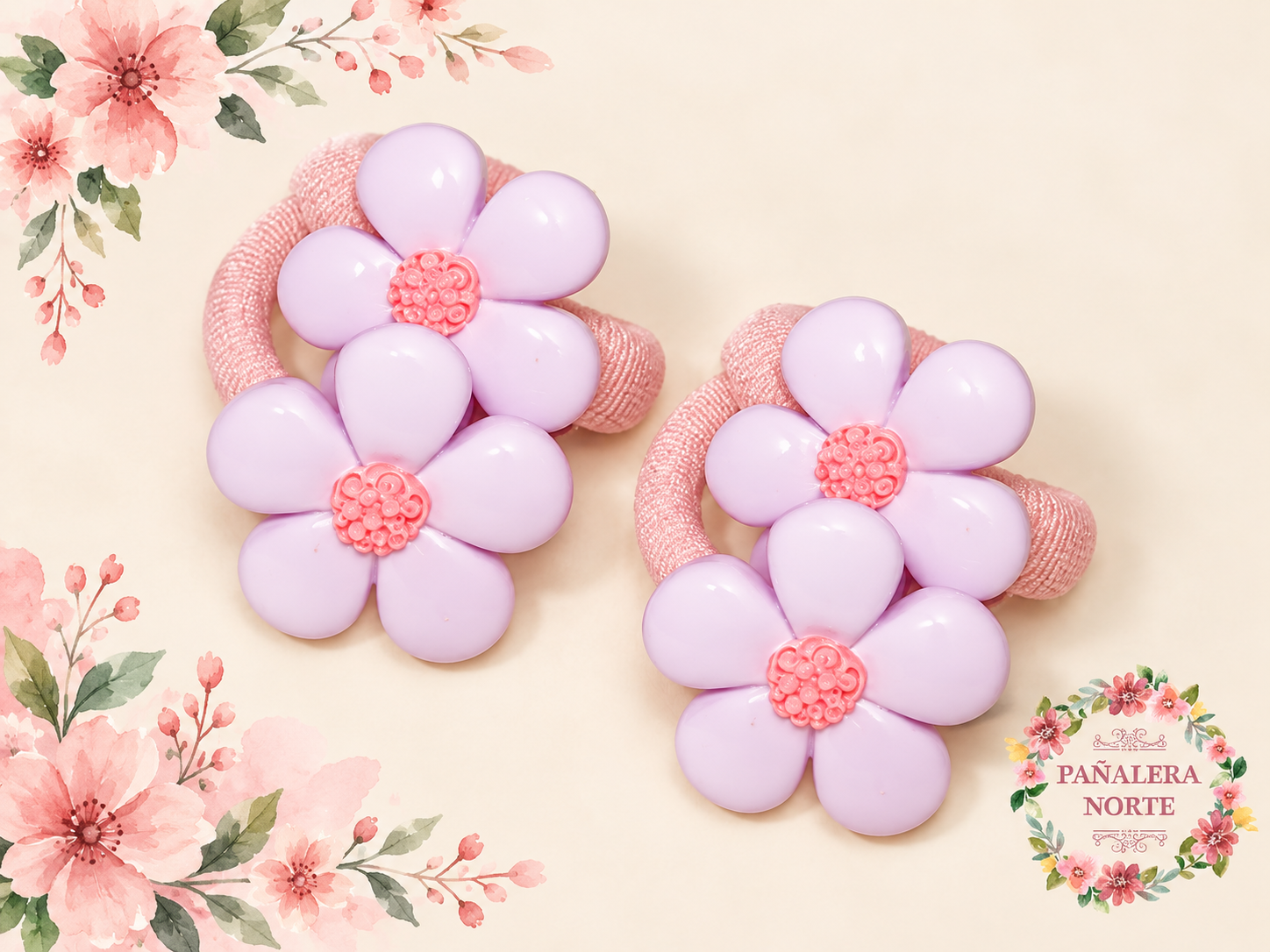 Colitas Mini Flor x Par