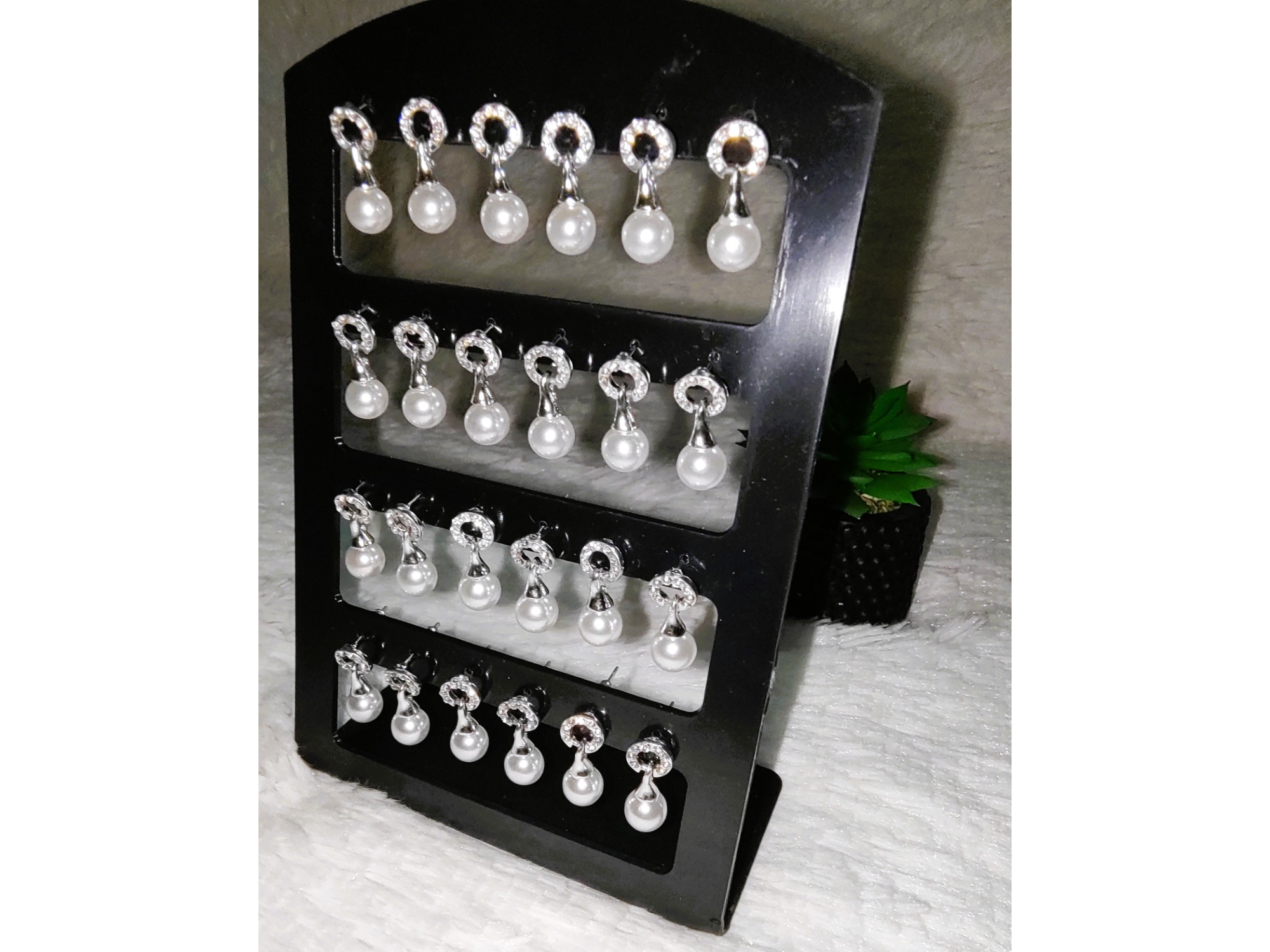 Aro de Strass Con Gota de Perla