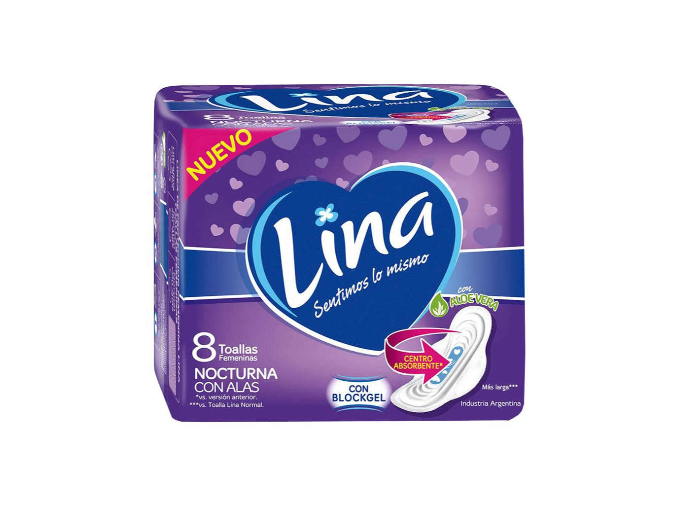 Toallitas Lina Nocturnas x8u