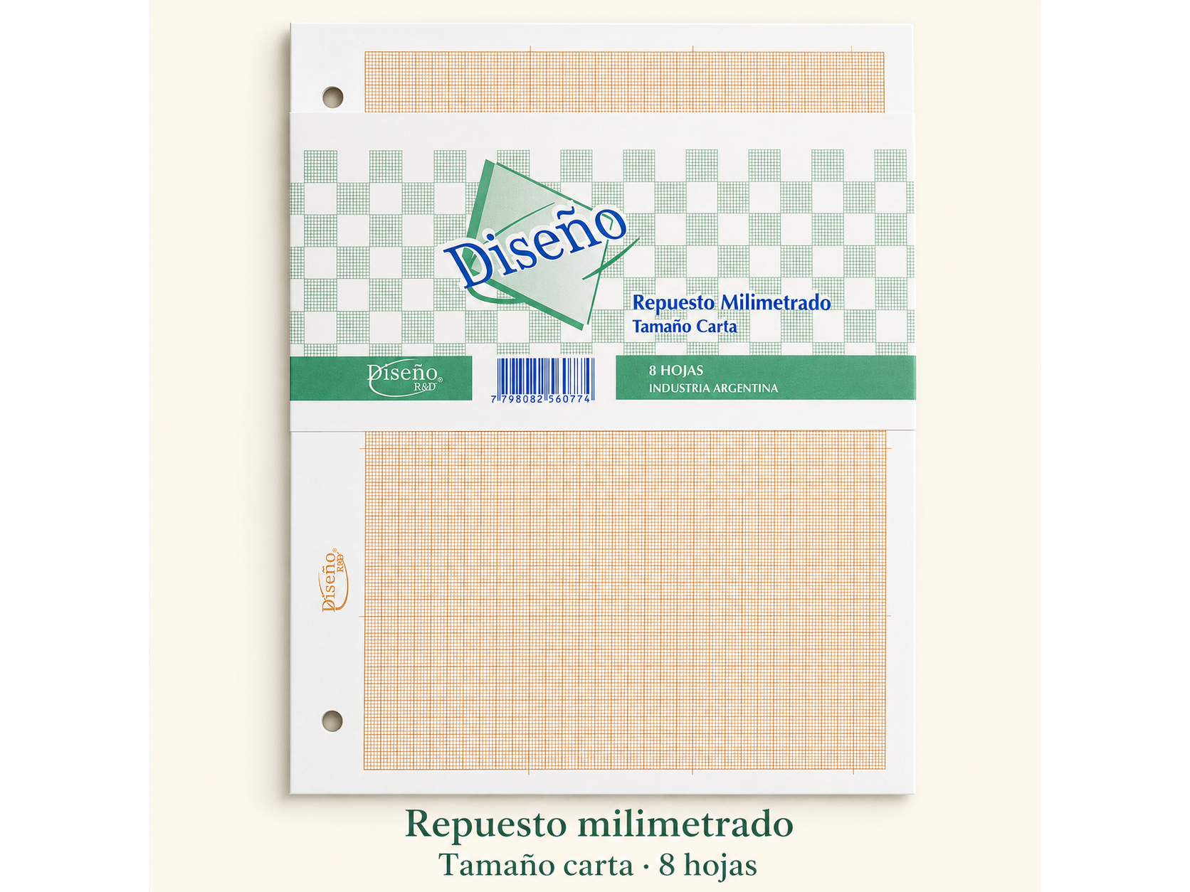Repuesto Milimetrado tamaño carta