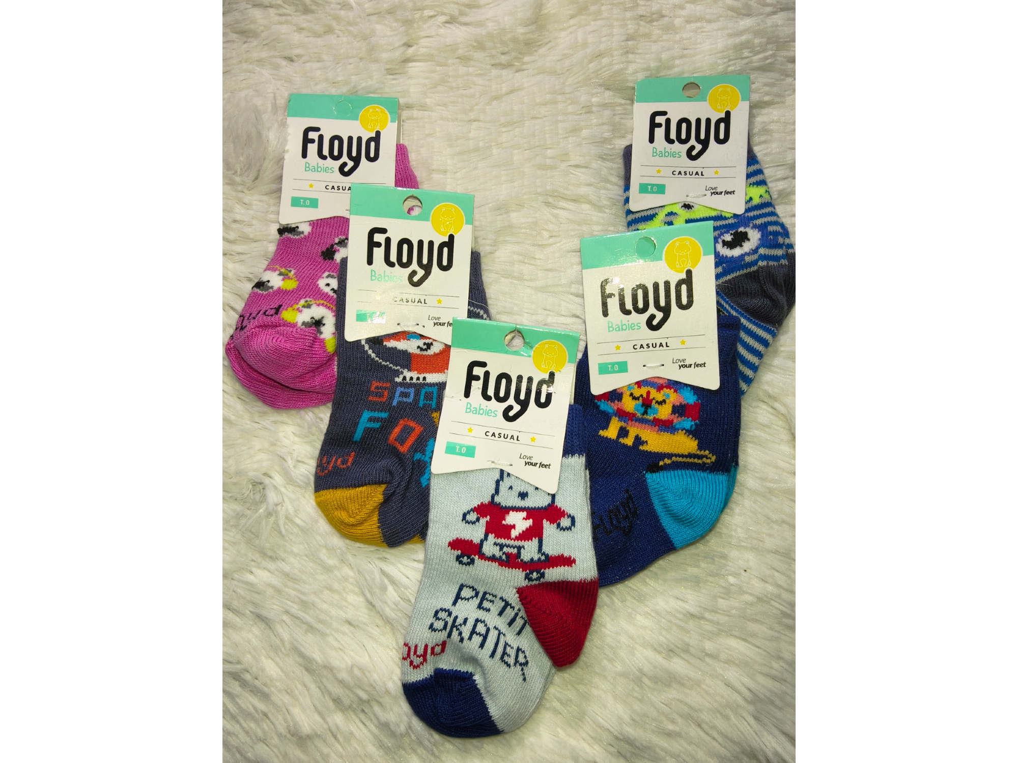 Medias Marca Floyd Talle 0 Estampadas