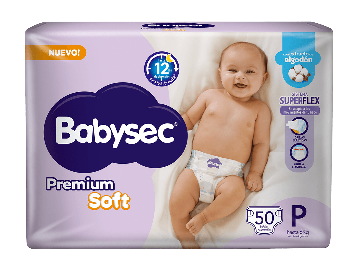 Premium Soft P x50 Pañales