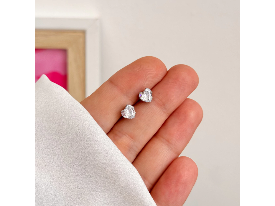 Corazón Engarzado x Par