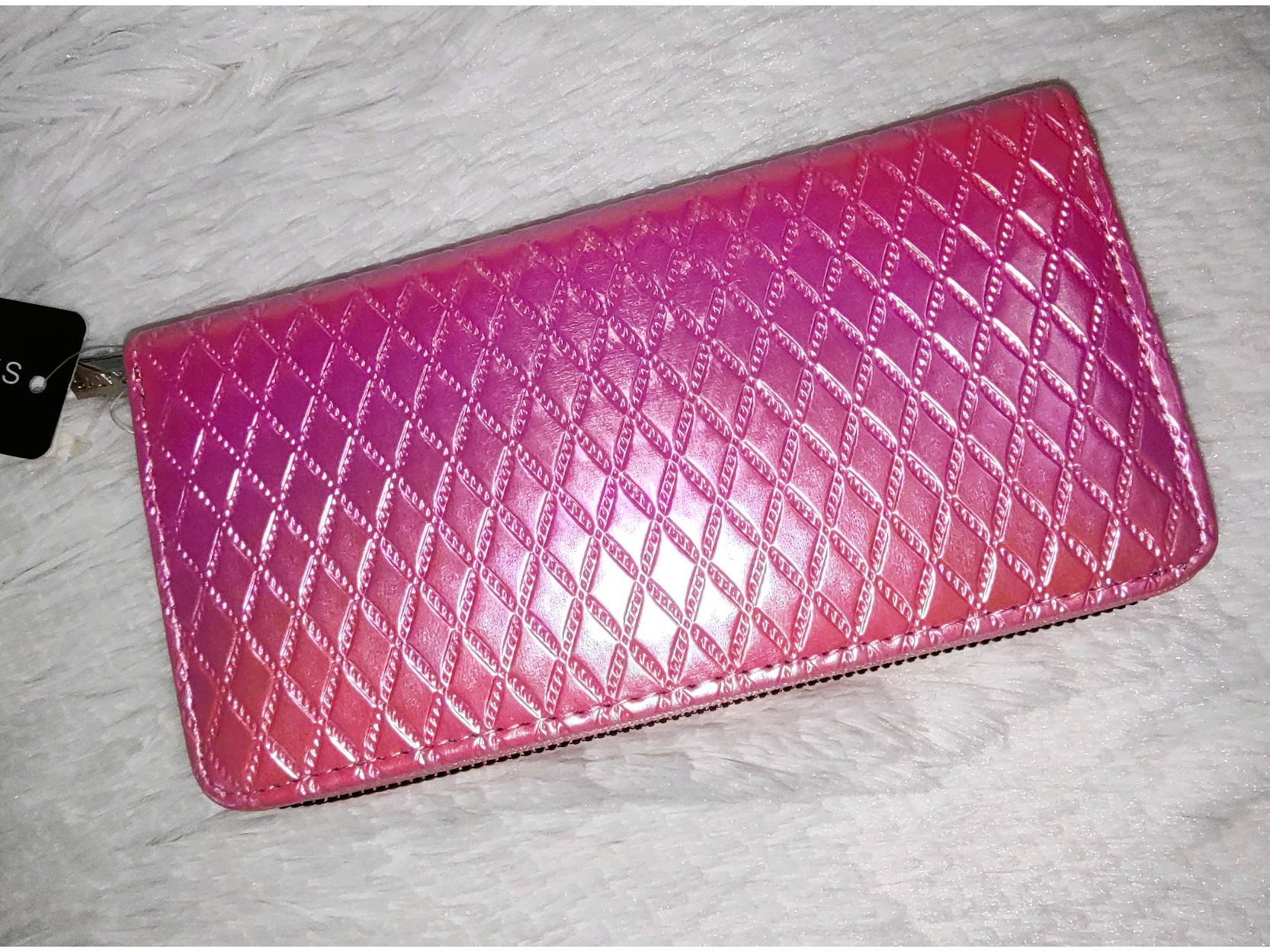 Billetera Larga Rosa Perlado