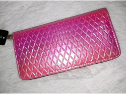 Billetera Larga Rosa Perlado