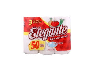 Papel de CocinaElegante x3 rollos x150 paños