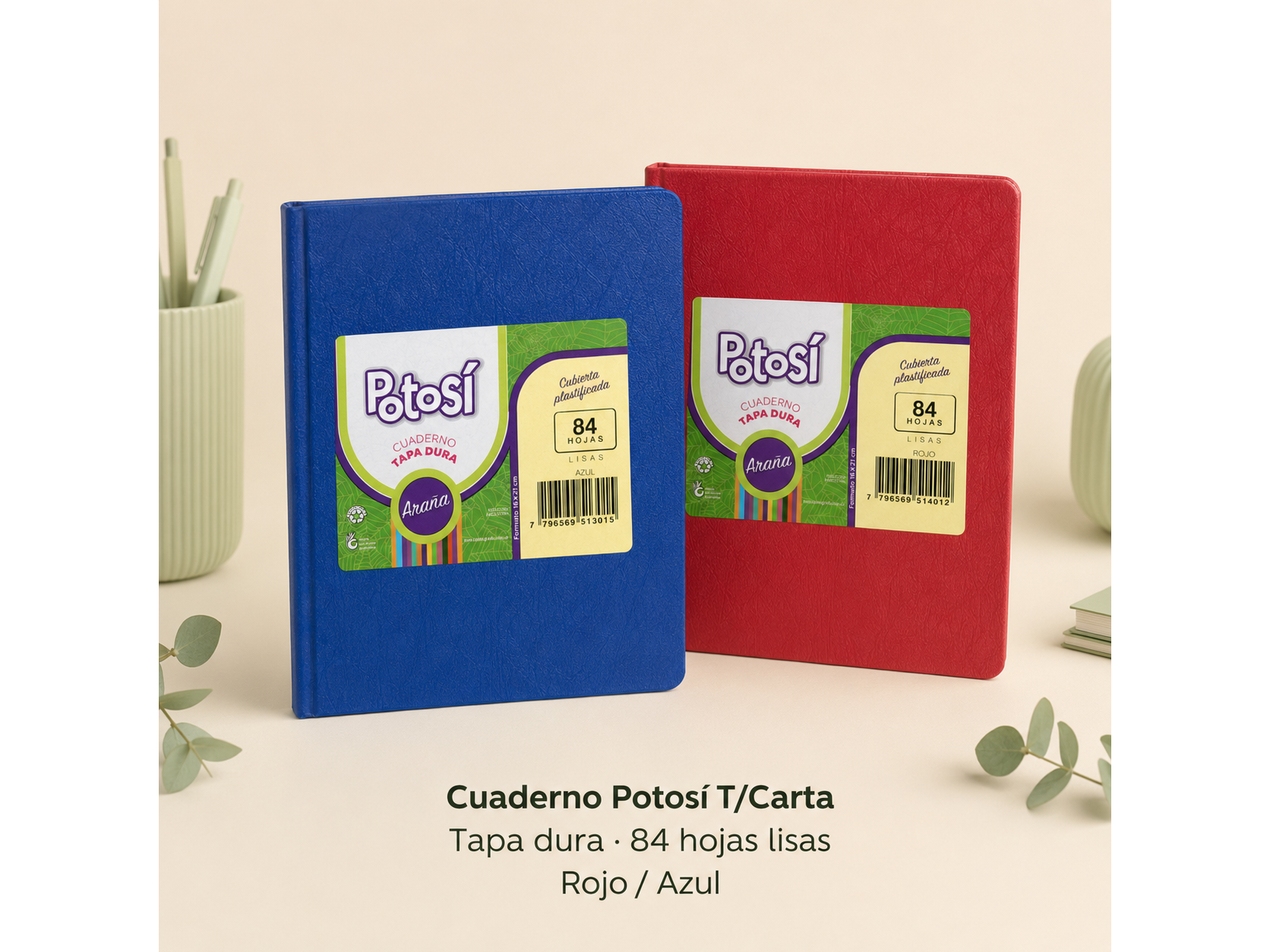 Cuaderno Potosí Tapa Dura x84 hojas Lisas