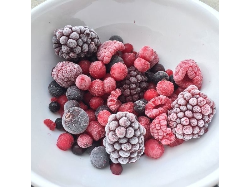 Frutos rojos con frambuesa congelados