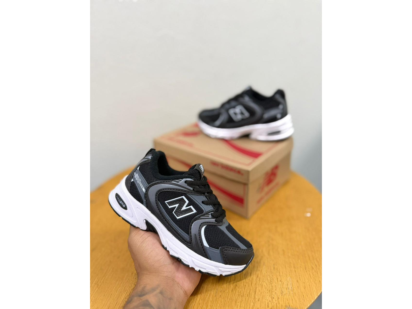 New Balance 530 Kids Negro