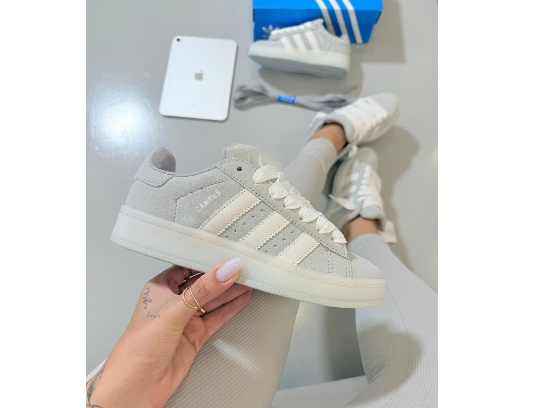 Adidas Campus G5 Gris Blanca