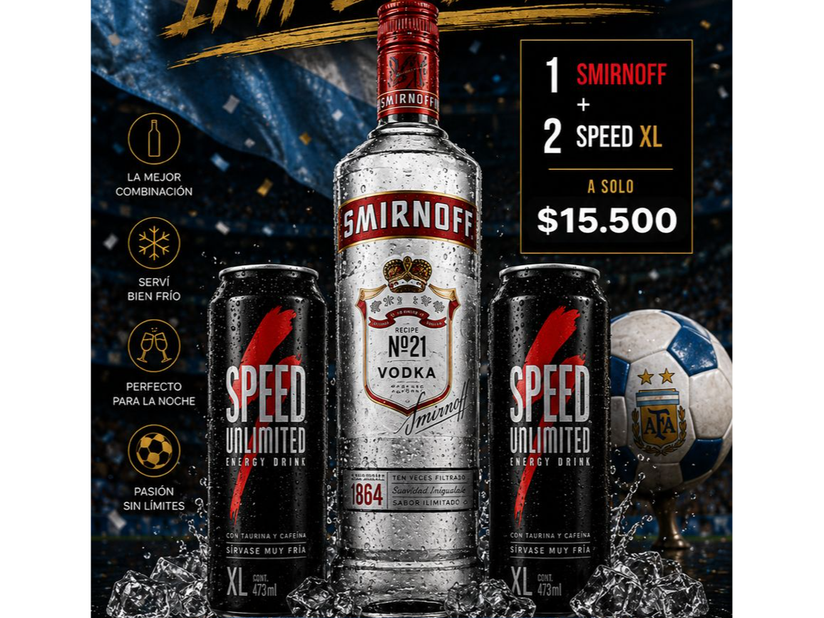 SMIRNOFF + 2 SPEED XL