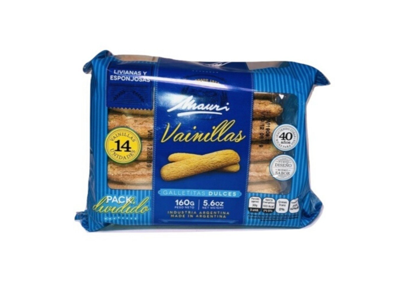 VAINILLAS X 160G (14 UNIDADES) MAURI