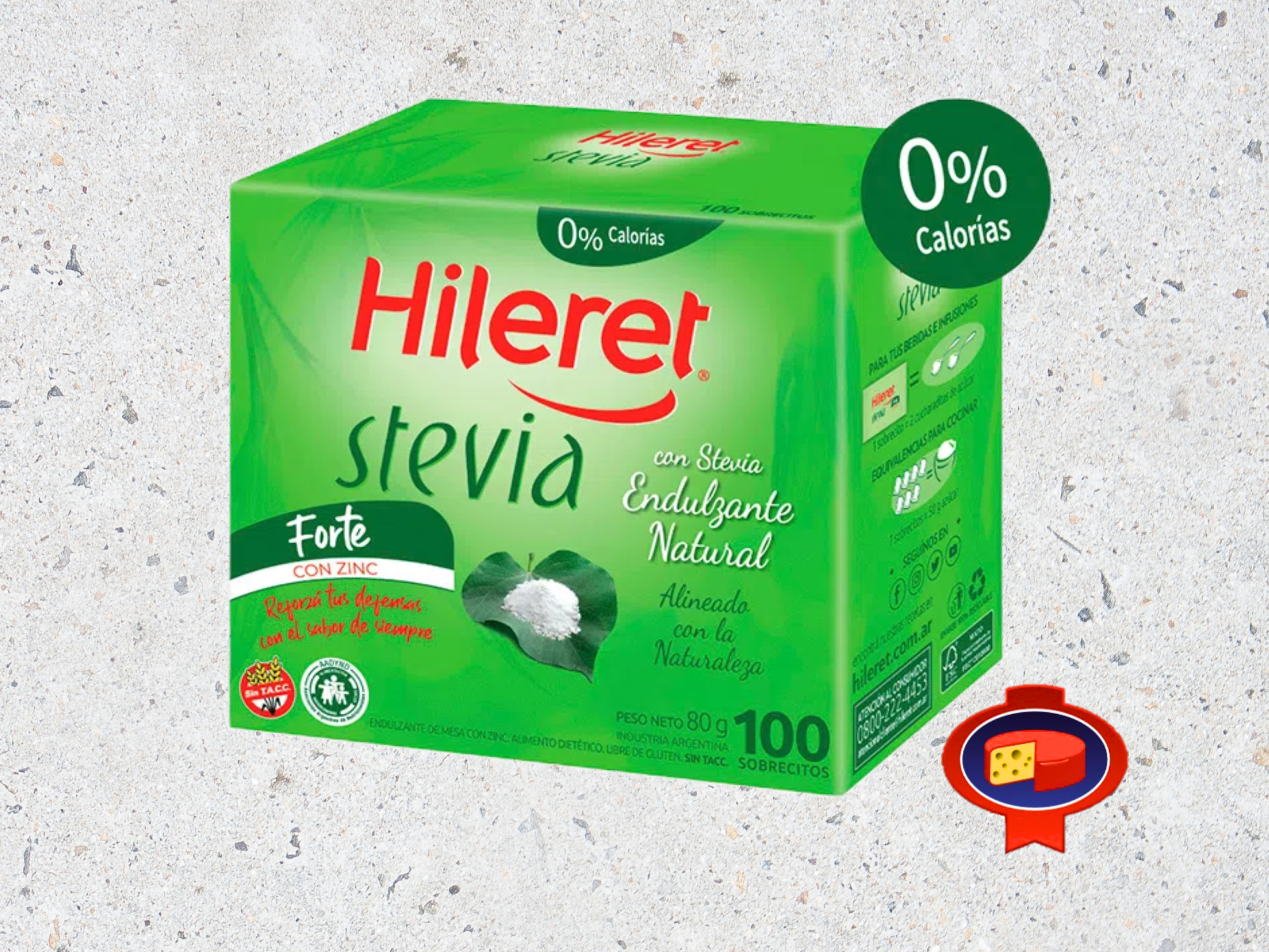 HILERET STEVIA EN POLVO X 100 SOBRES