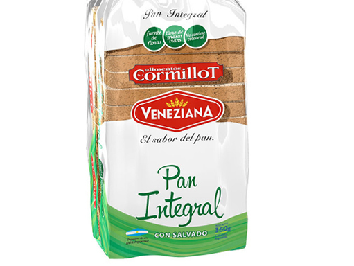 PAN INTEGRAL CON SALVADO 630g CORMILLOT