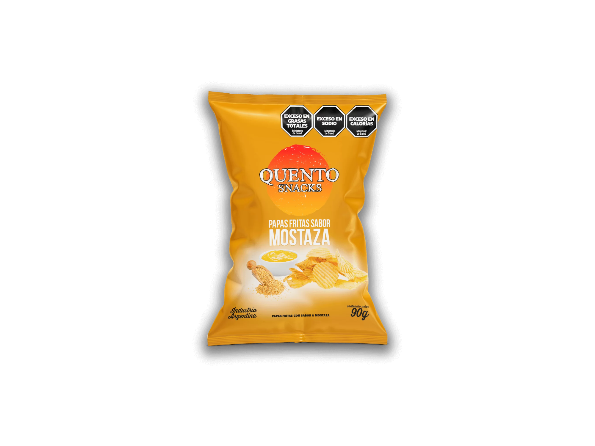 PAPAS FRITAS SABOR MOSTAZA 90G QUENTO