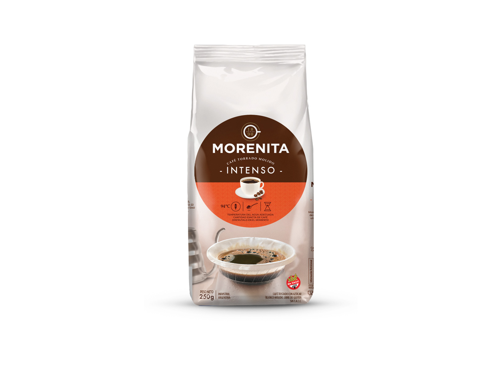 CAFE TORRADO MOLIDO INTENSO 250g LA MORENITA