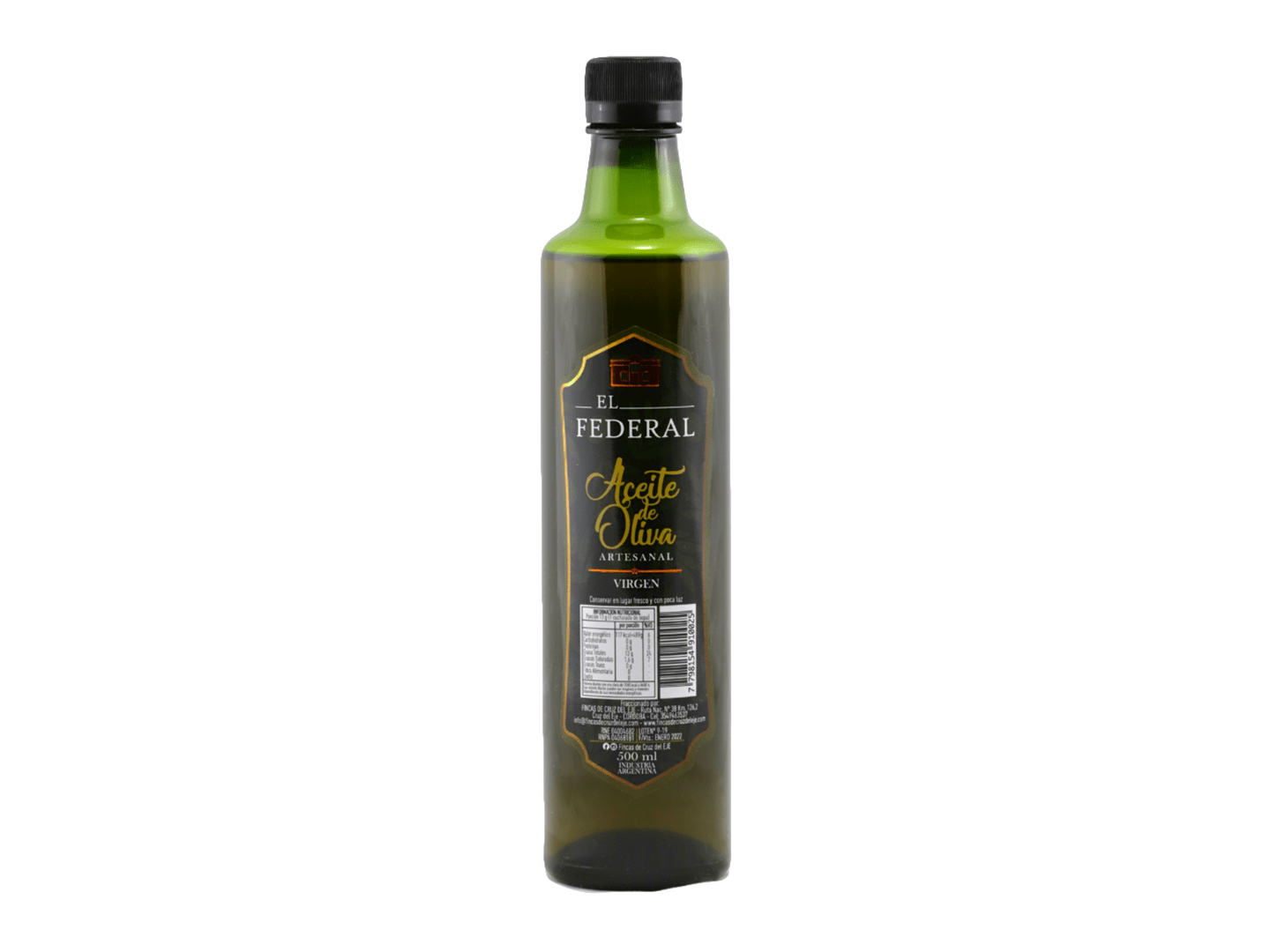 ACEITE DE OLIVA EL FEDERAL X 500CC- ENVASE PET
