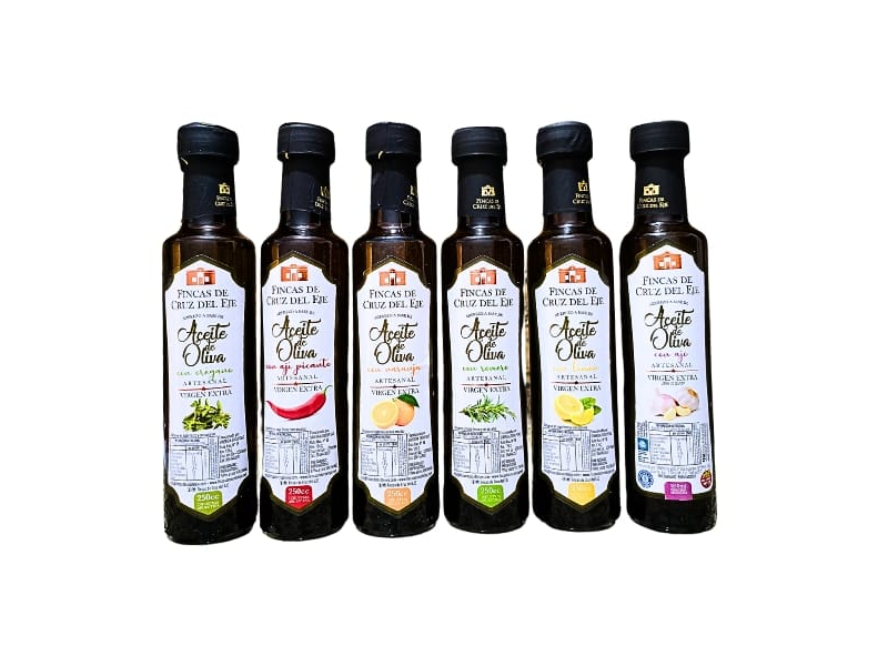 ACEITE DE OLIVA SABORIZADOS - ENVASE DE VIDRIO DE 250CC