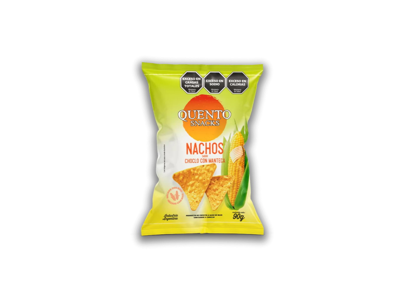 NACHOS SABOR CHOCLO Y MANTECA 90G QUENTO