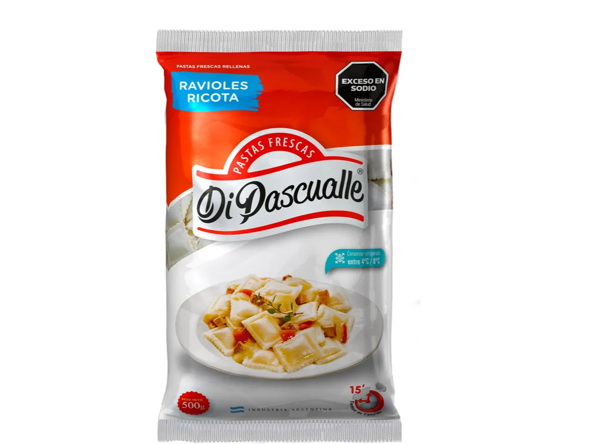 RAVIOLES RICOTA X 500GRS  DI'PASCUALLE