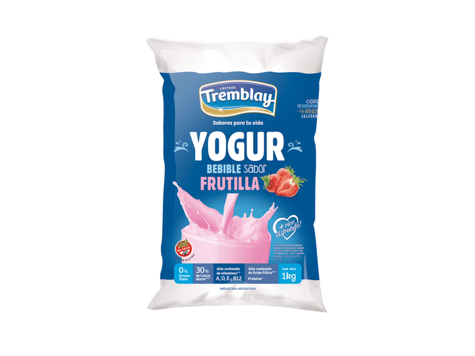 YOGUR TREMBLAY SABOR FRUTILLA 1L