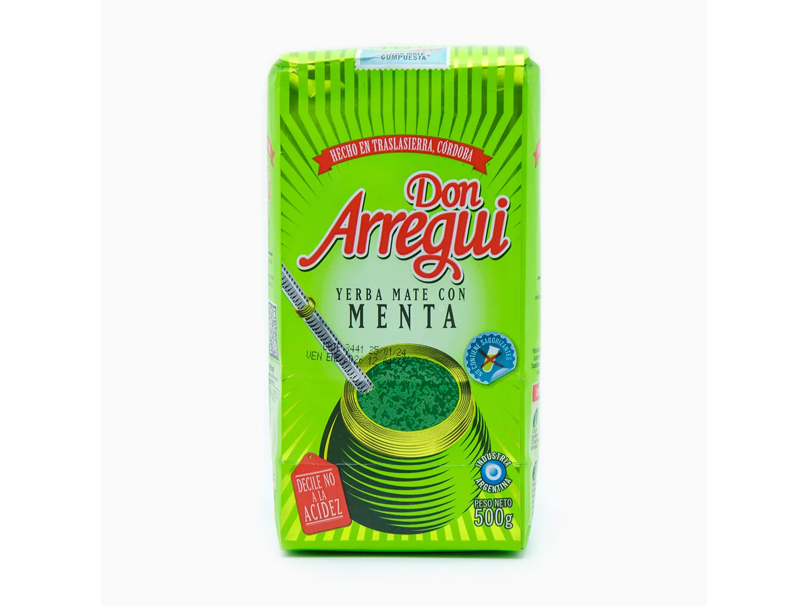 YERBA CON MENTA X 500GR. DON ARREGUI