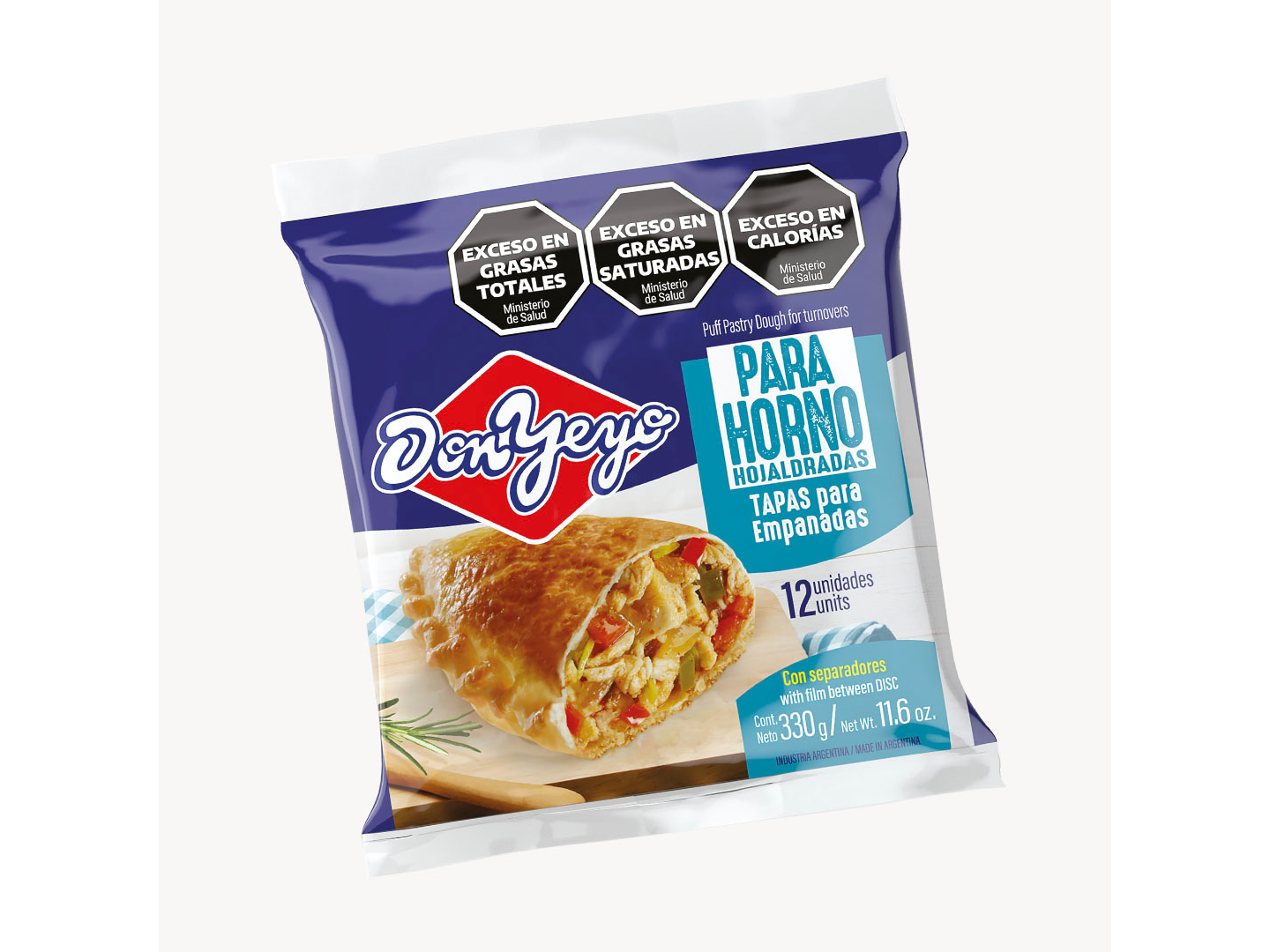 DISCOS EMPANADAS P/HORNO HOJALDRE DON YEYO