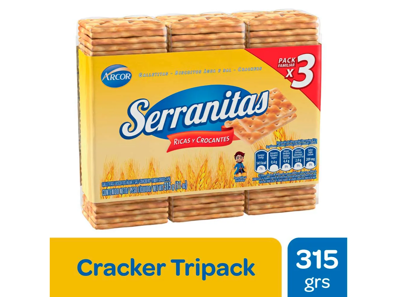 GALLETA DE AGUA SERRANITA TRPACK