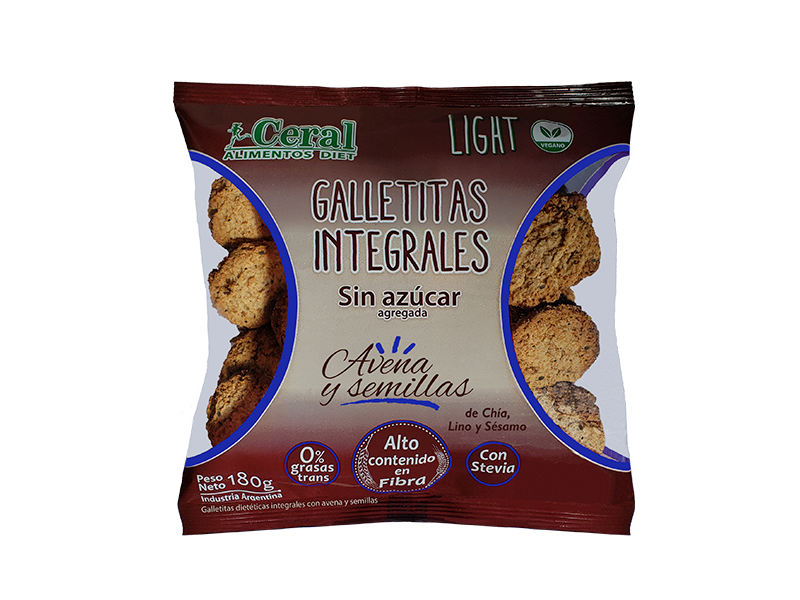 Galletas integrales Semilla y Avena x 180G