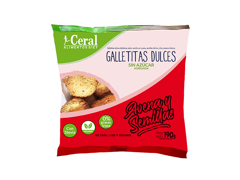 Galletitas de avena y Semillas  x 190G