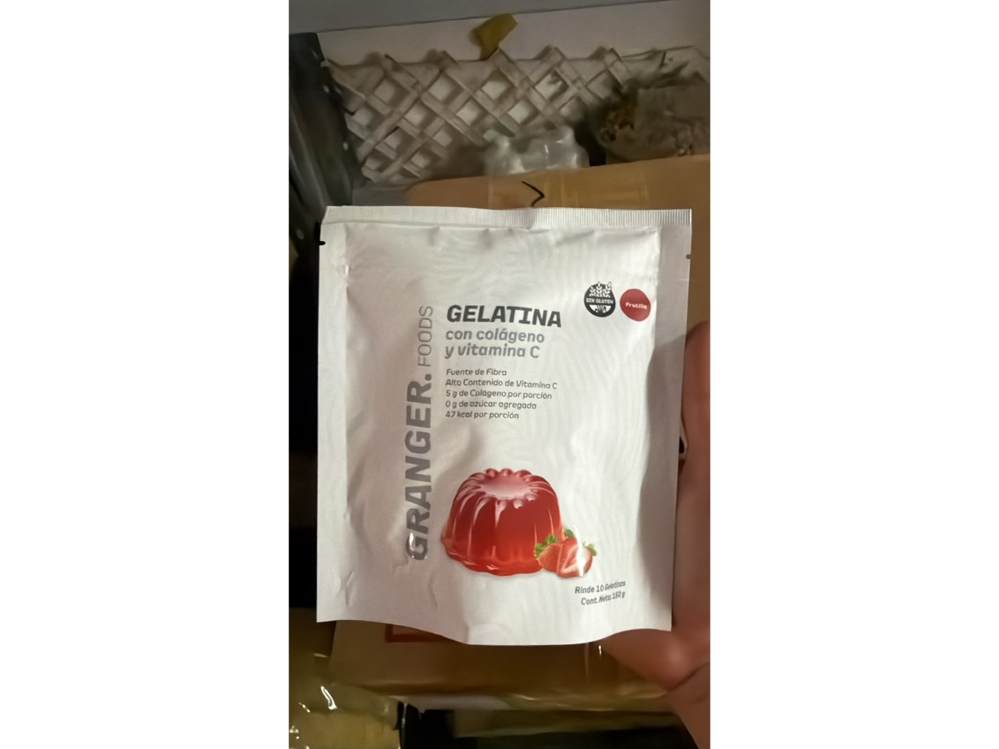 GELATINA CON COLAGENO FRUTILLA x150g Granger x 1 unid
