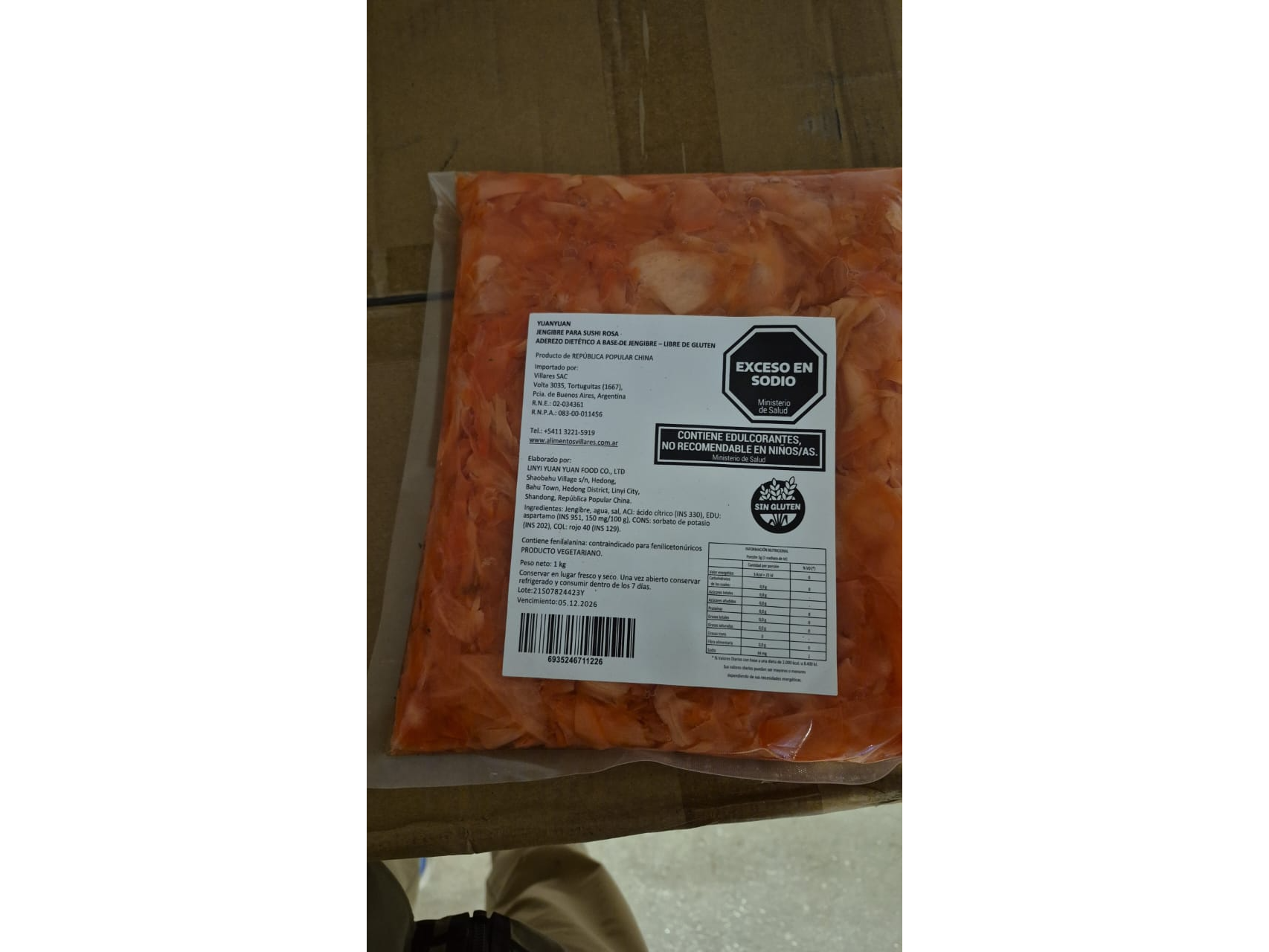 JENGIBRE ROSA para SUSHI x 1kg