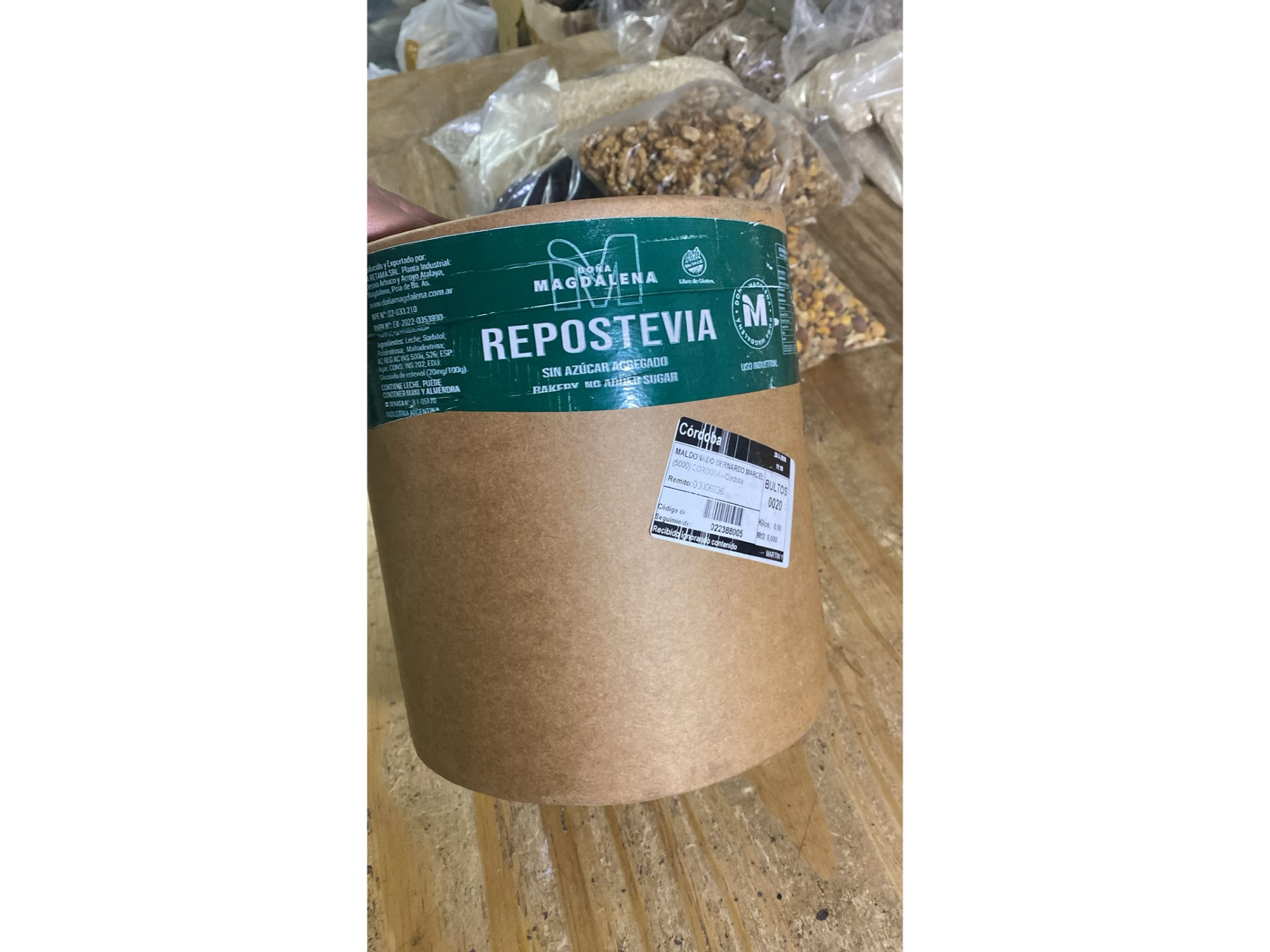 REPOSTERO CON STEVIA X 10KG