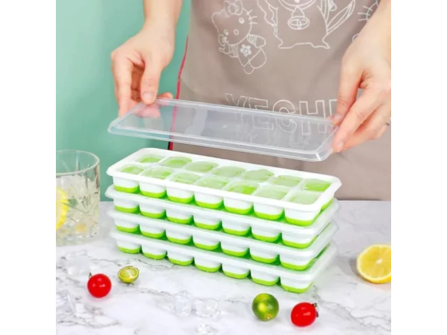 SET CUBETERA SILICONA CON TAPA X4