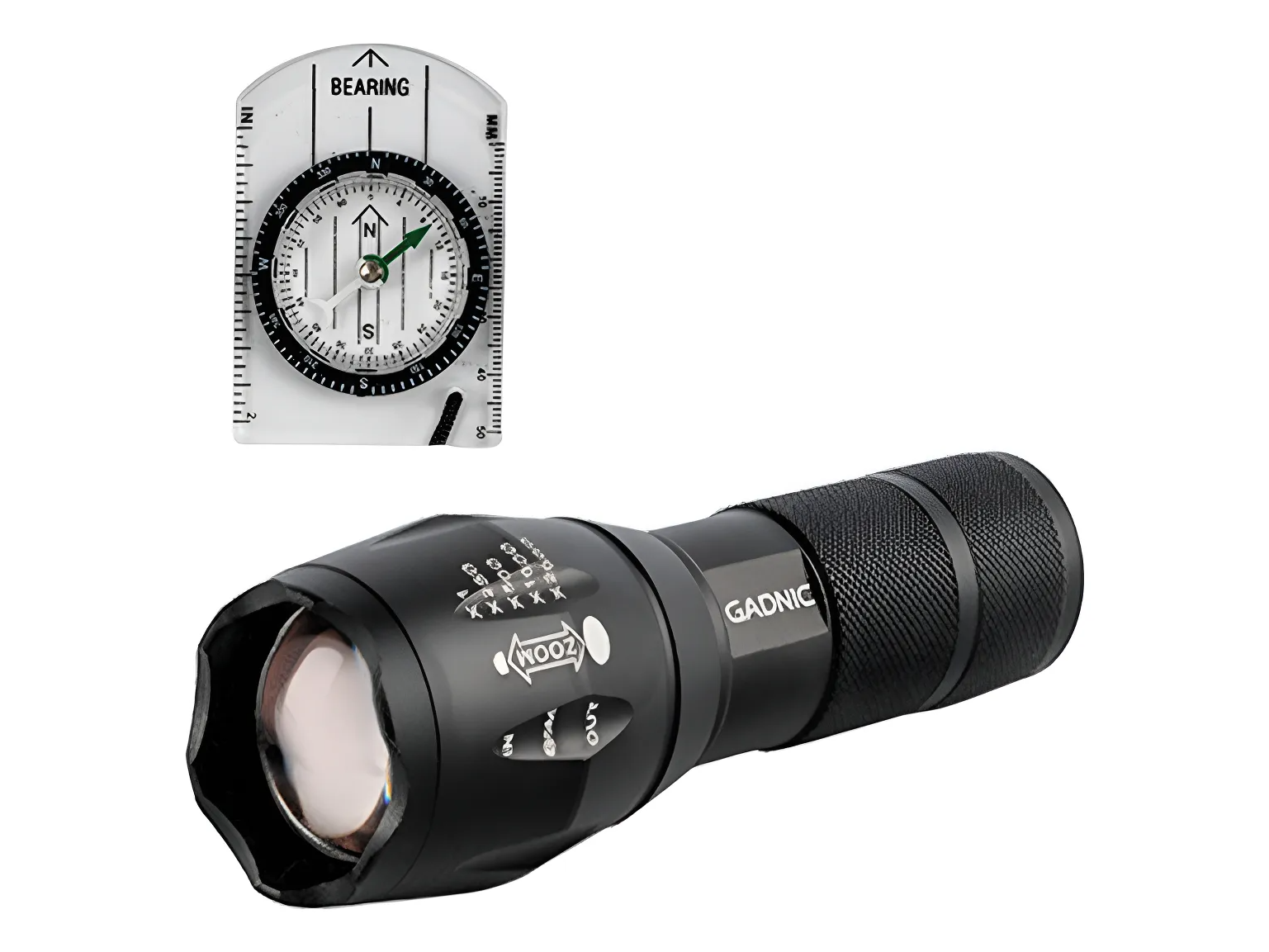 KIT LINTERNA + FUNDA + BRUJULA