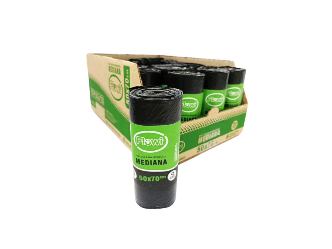 BOLSAS DE RESIDUO ANTIGOTEO 50X70 (CAJA 24 ROLLOS)